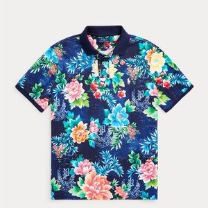 Ralph Lauren Men's Navy Floral Polo Shirt